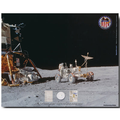 Apollo 16 lunar dust – ex Duke's cue card
