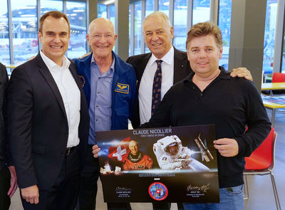 Event with Swiss astronaut Claude Nicollier in Lucerne, Switzerland