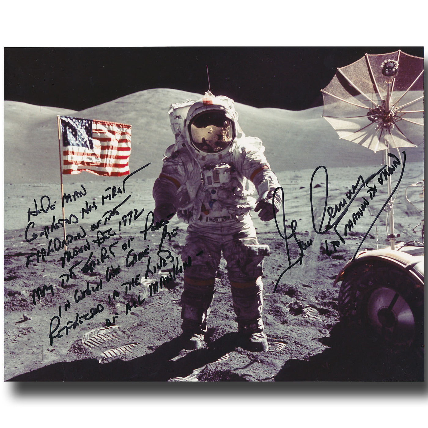 Gene Cernan – longhand inscription