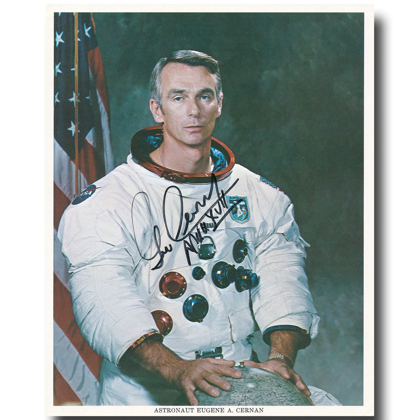 Gene Cernan – NASA WSS portrait litho