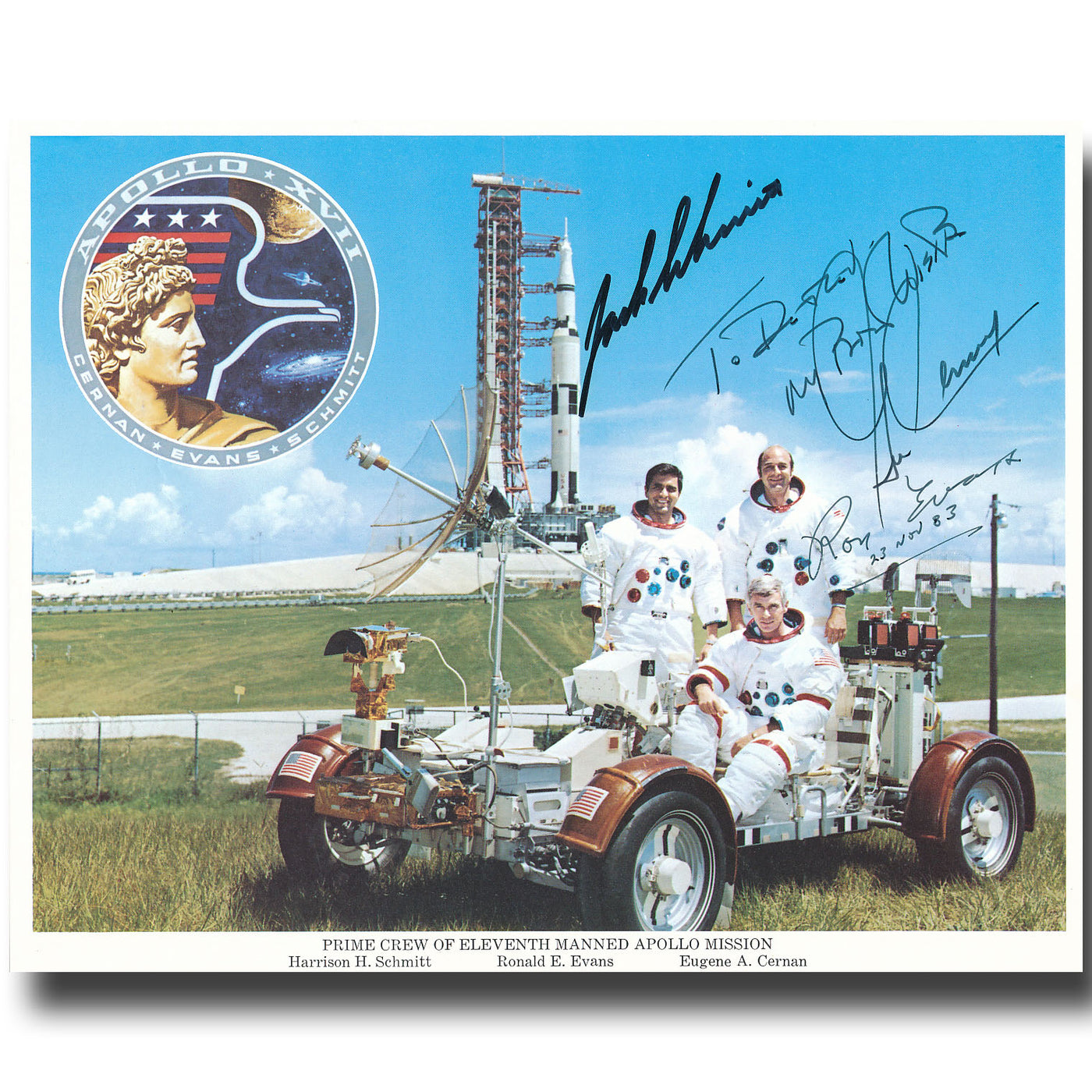 Apollo 17 – NASA crewlitho signed