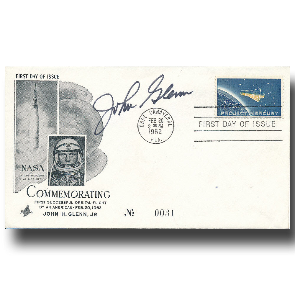 John Glenn – numbered Mercury FDC