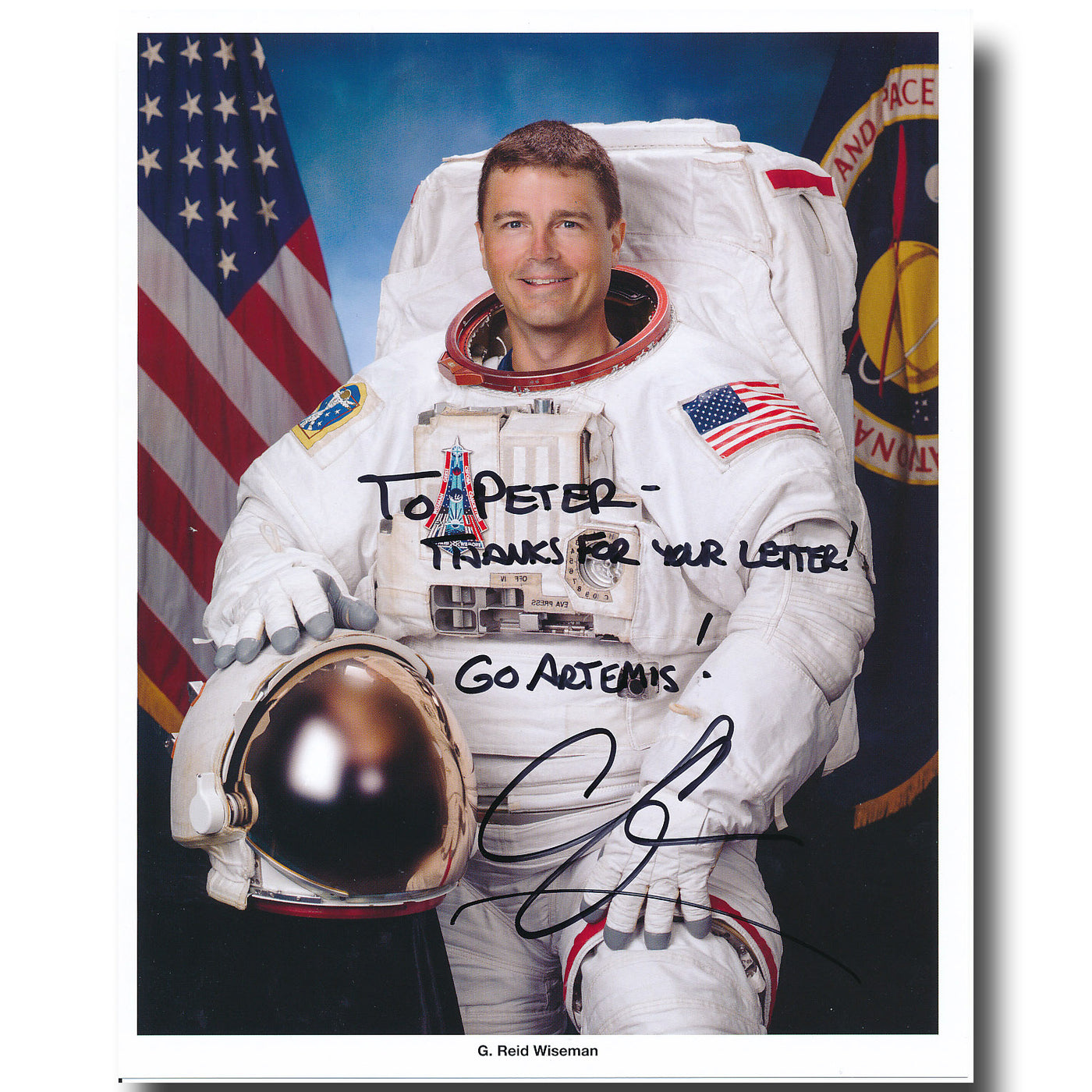 Reid Wiseman – NASA 8x10 portrait – Artemis