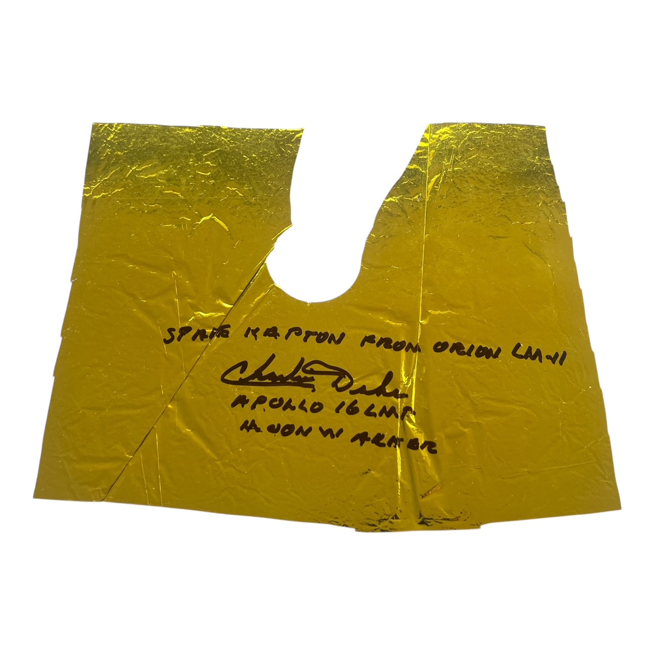 Apollo 16 LM Kapton foil – Duke certified