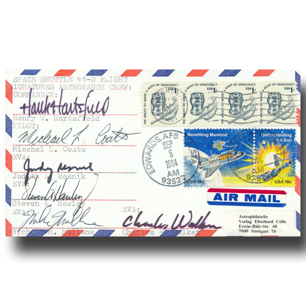 STS-41 D – landing crew – Judy Resnik