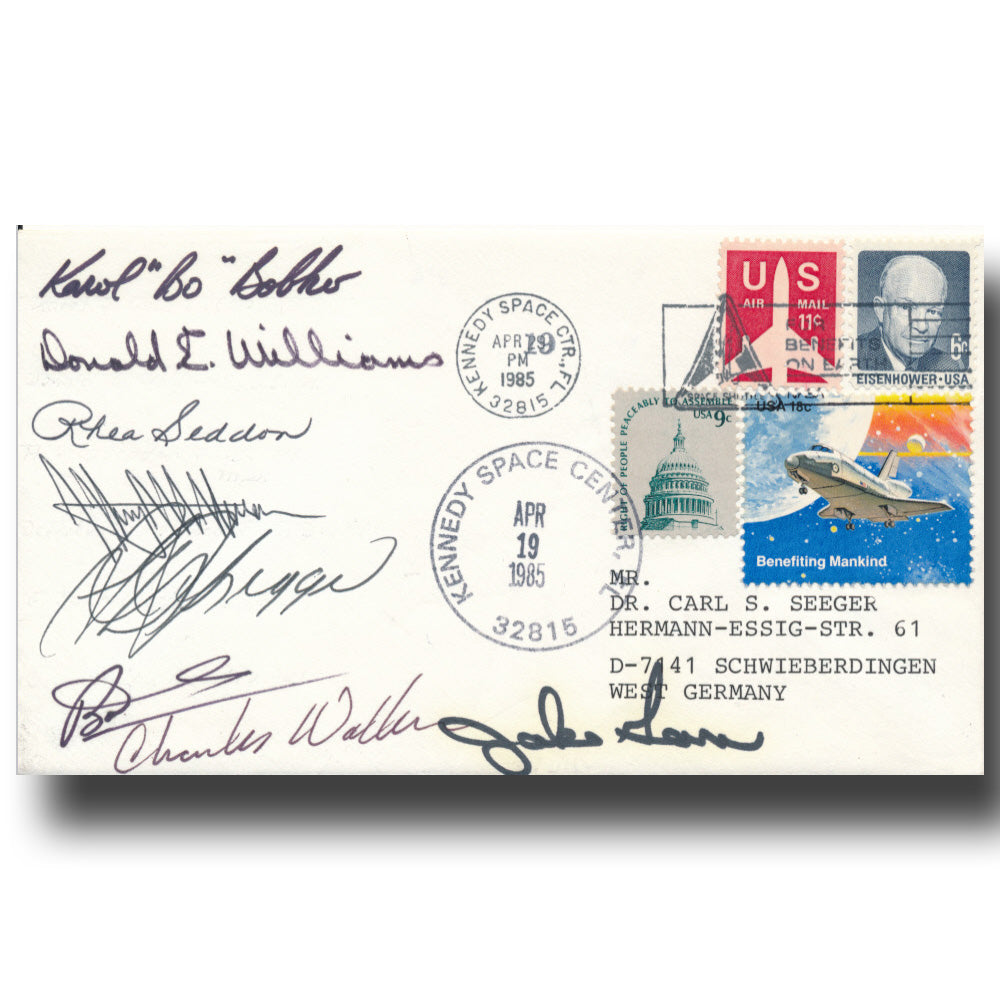 STS-51 D – landing crew – KSC cover