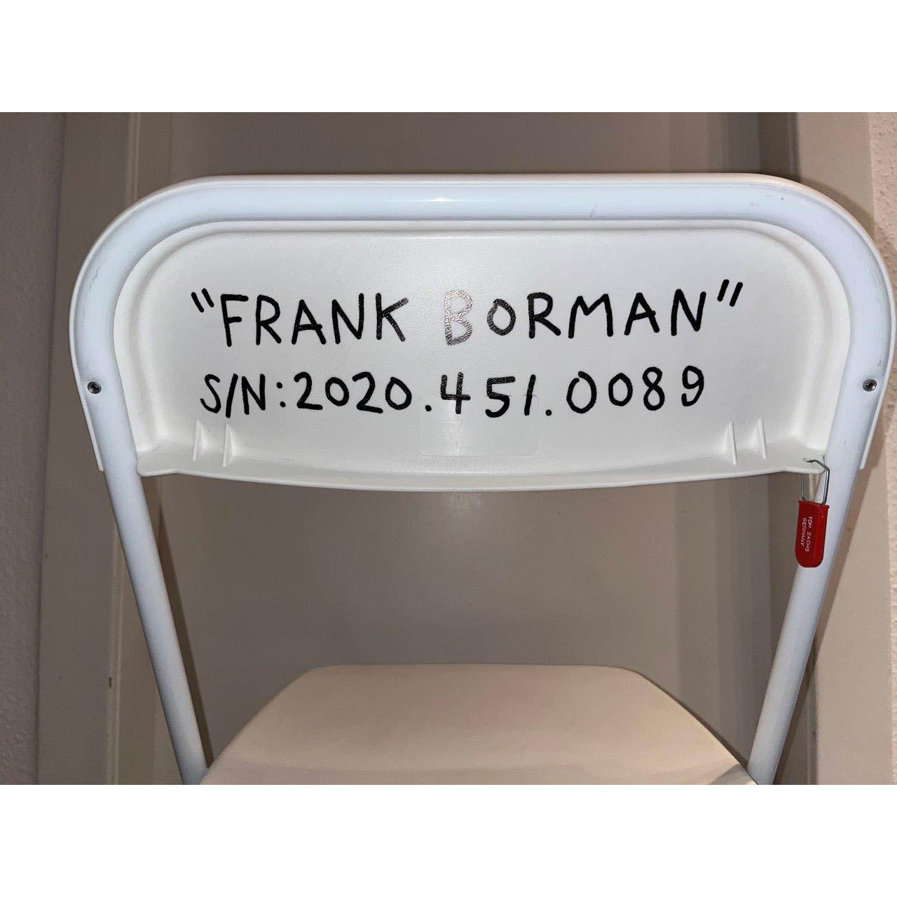 Tom Sachs NASA chair – Frank Borman