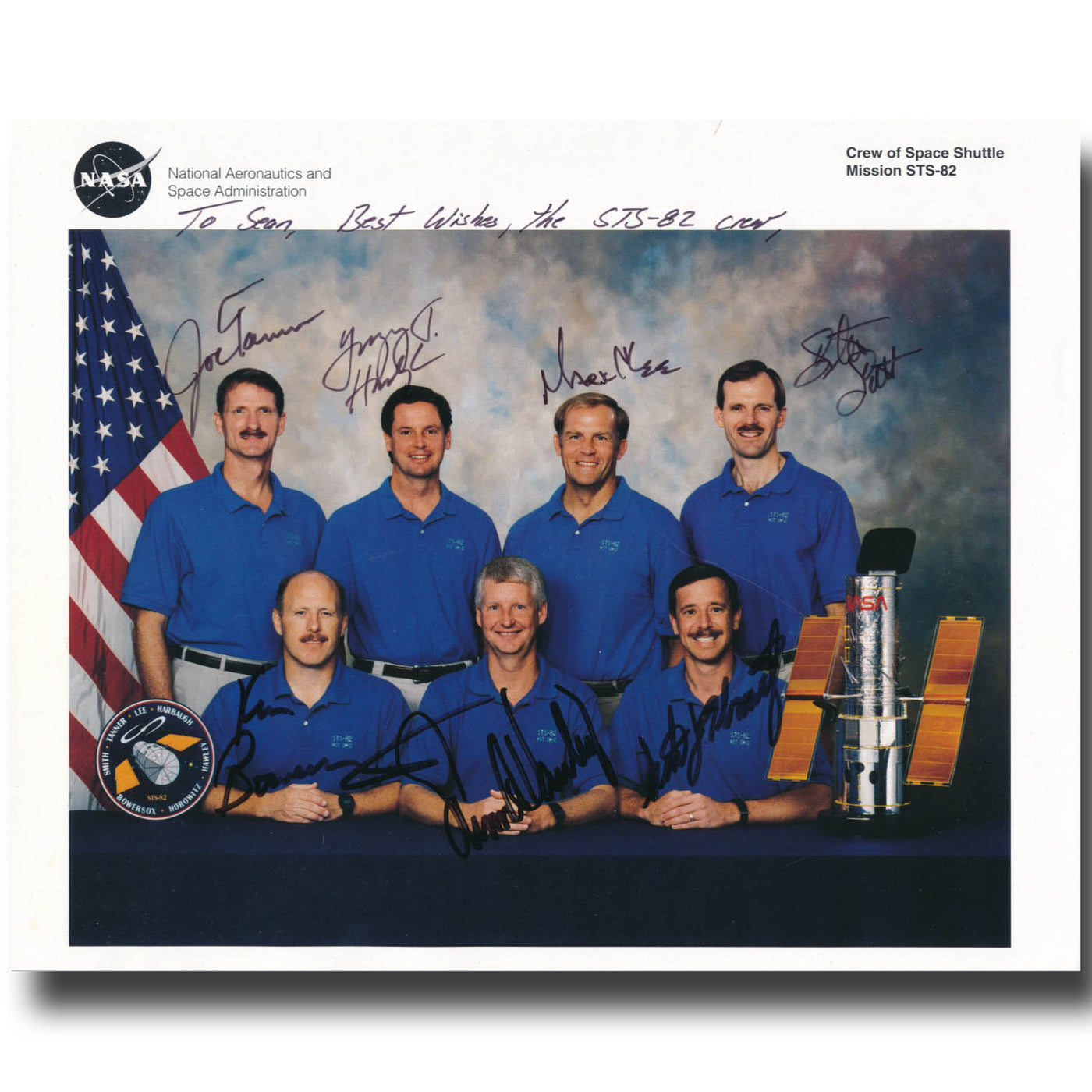 STS-82 crew autographs – NASA 8x10 litho