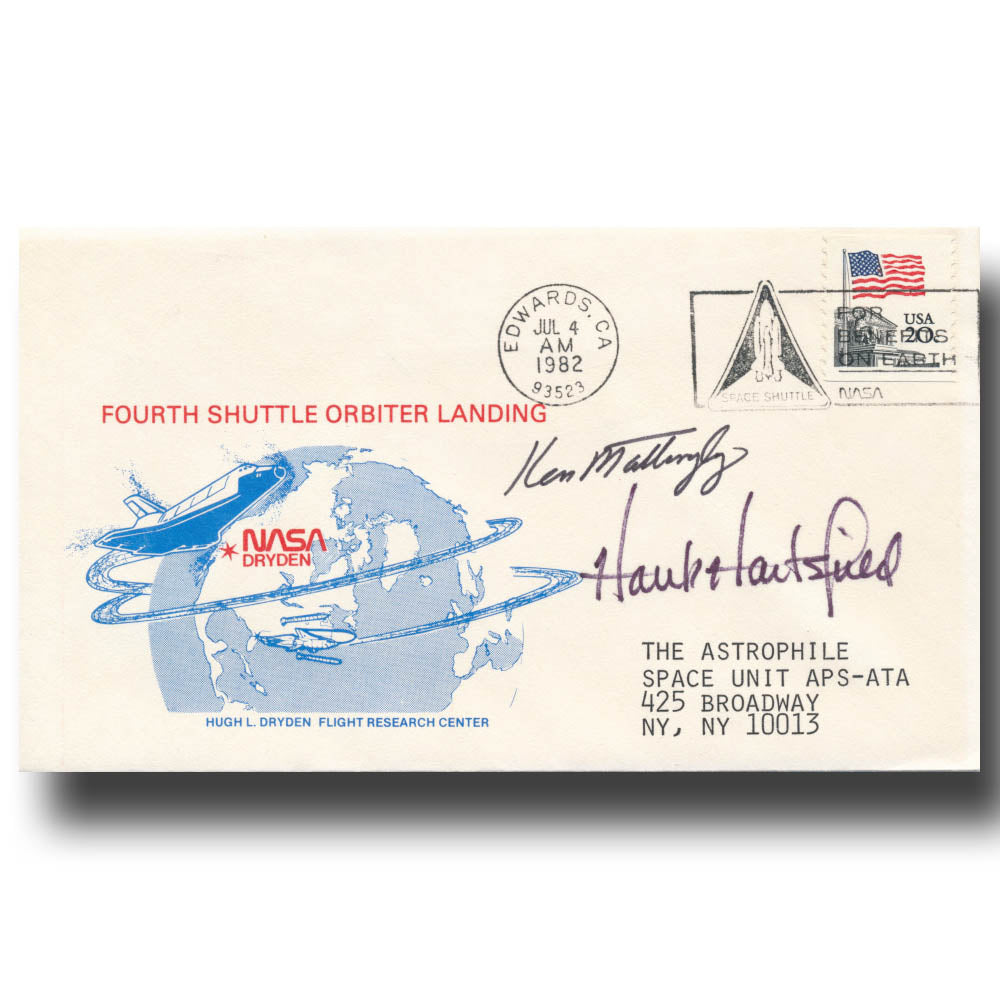 STS-4 crew – EAFB landing cover