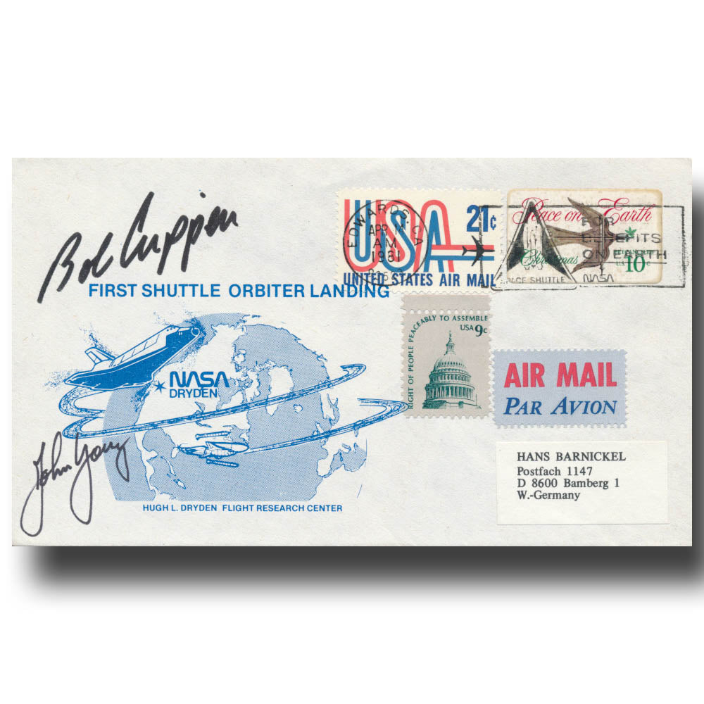 STS-1 landing cover – John Young+ Bob Crippen