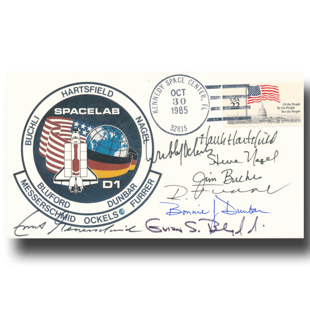 STS-61 A crew – mission patch cover