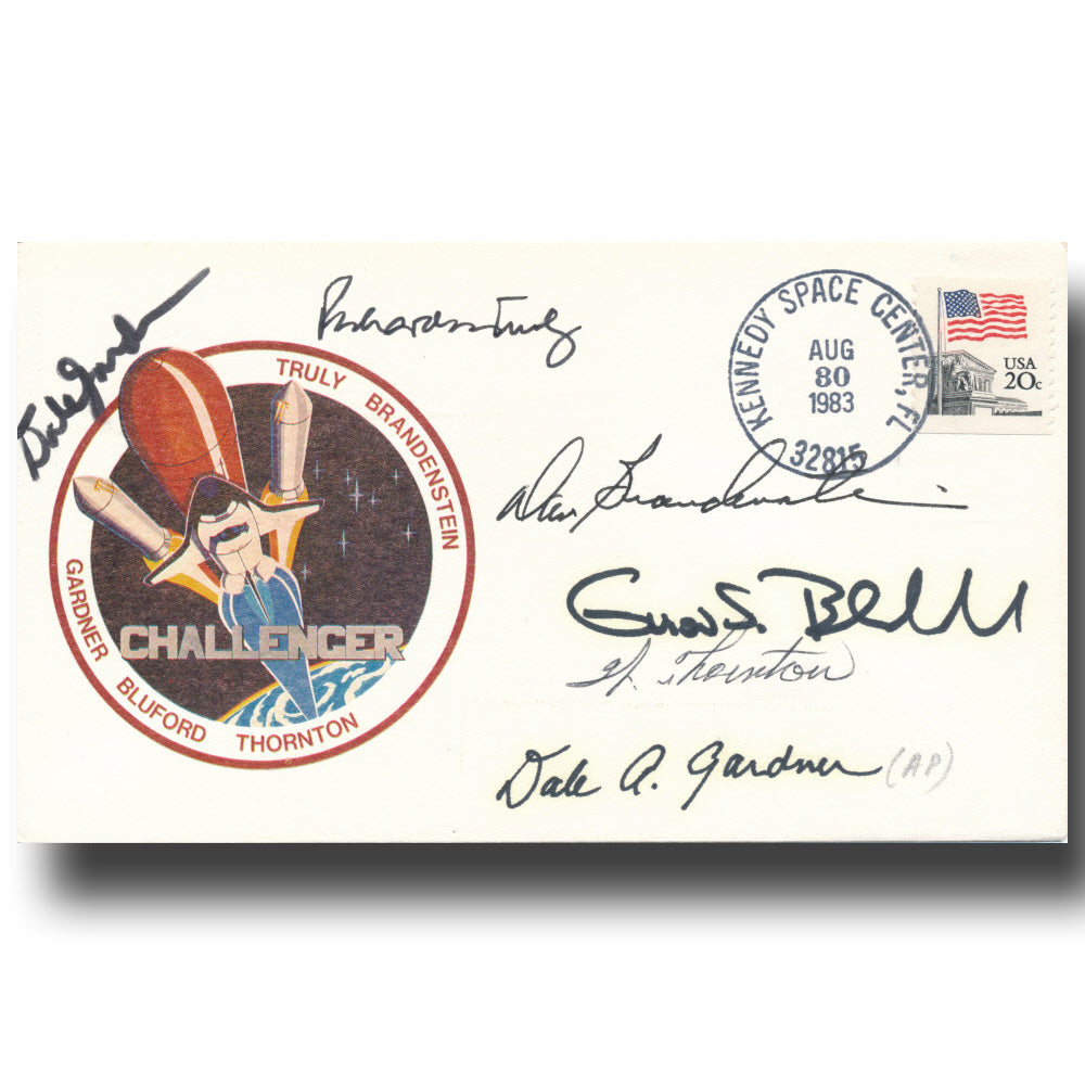 STS-8 crew – mission patch cover