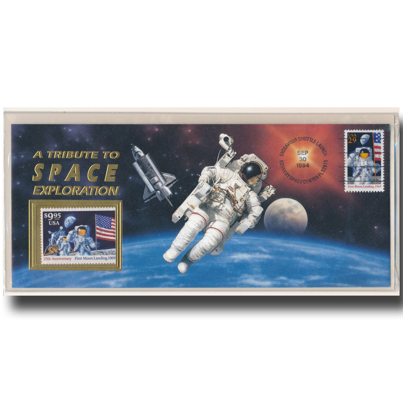 STS-68 FLOWN $9.95 stamp – USPS sealed