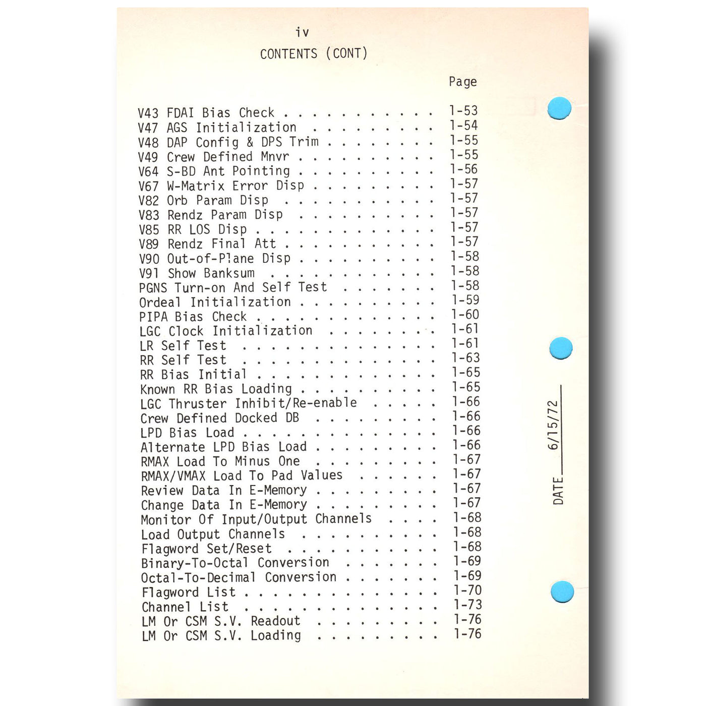 Apollo 17 lunar surface flown checklist pages - ex Gene Cernan