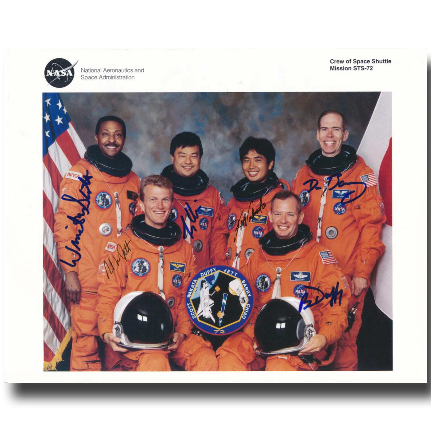 STS-72 complete crew – NASA litho
