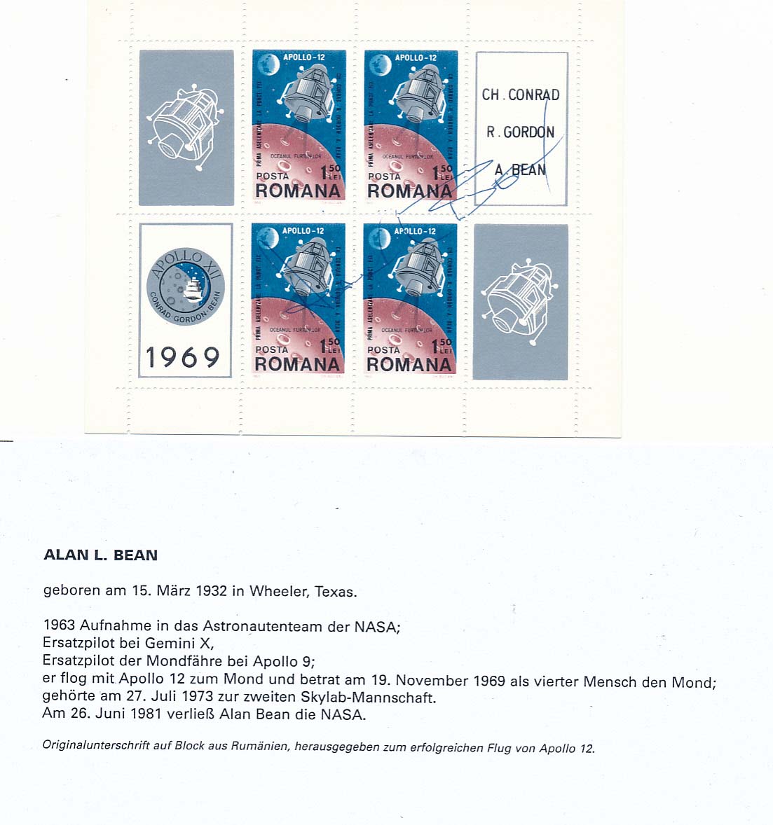 Alan Bean – Sieger stamp