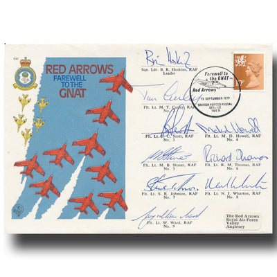 Red Arrows pilots – autographed cover