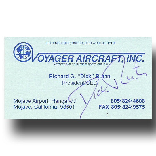 Richard „Dick“ Rutan – business card