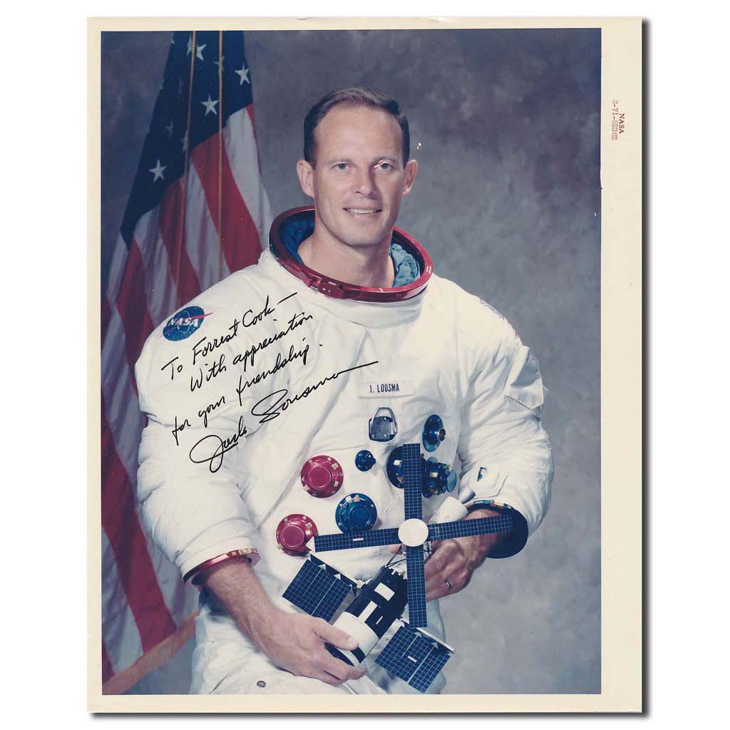 Jack Lousma – vintage red serial 8x10'' NASA glossy