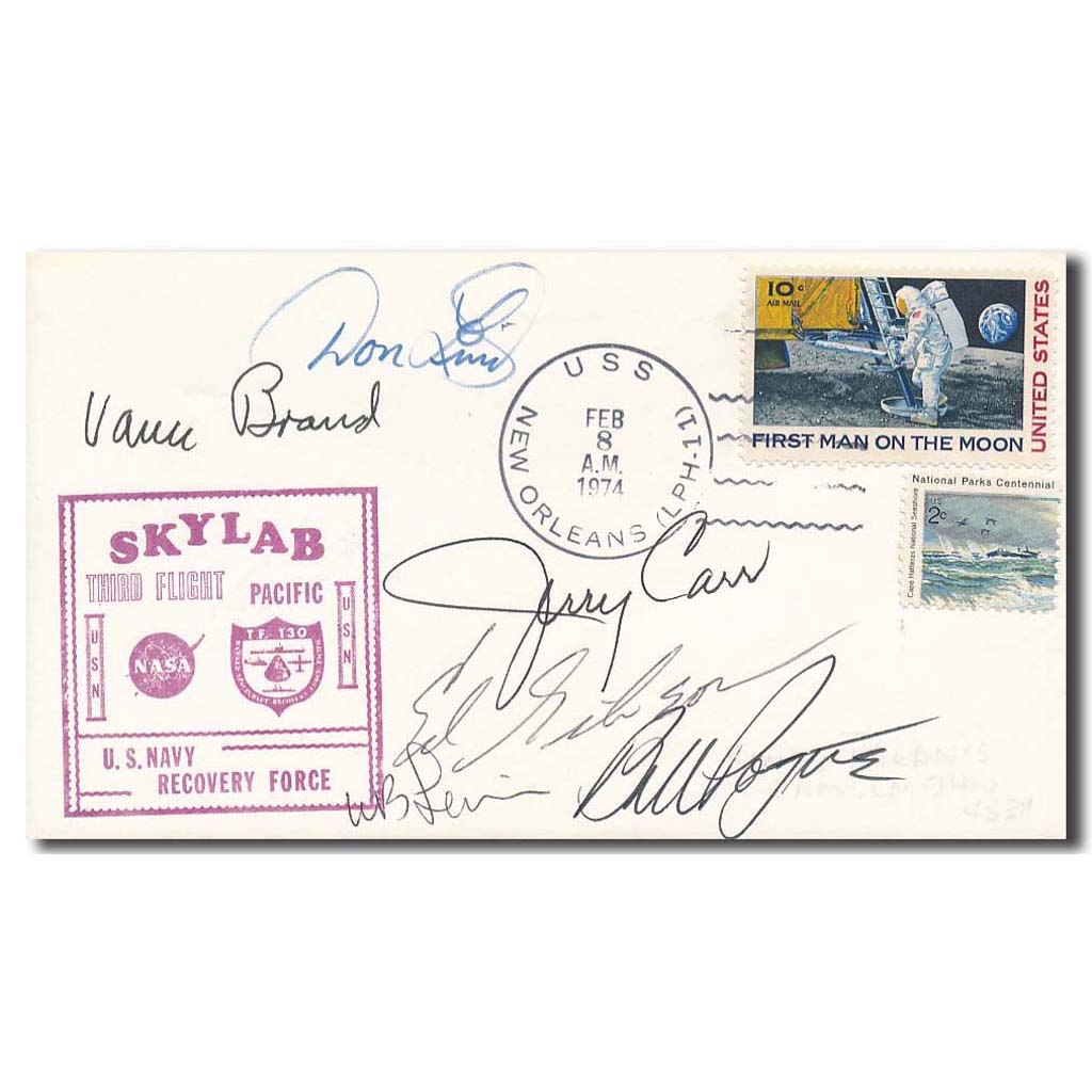 Skylab 4 USS New Orleans – Prime + backup crew