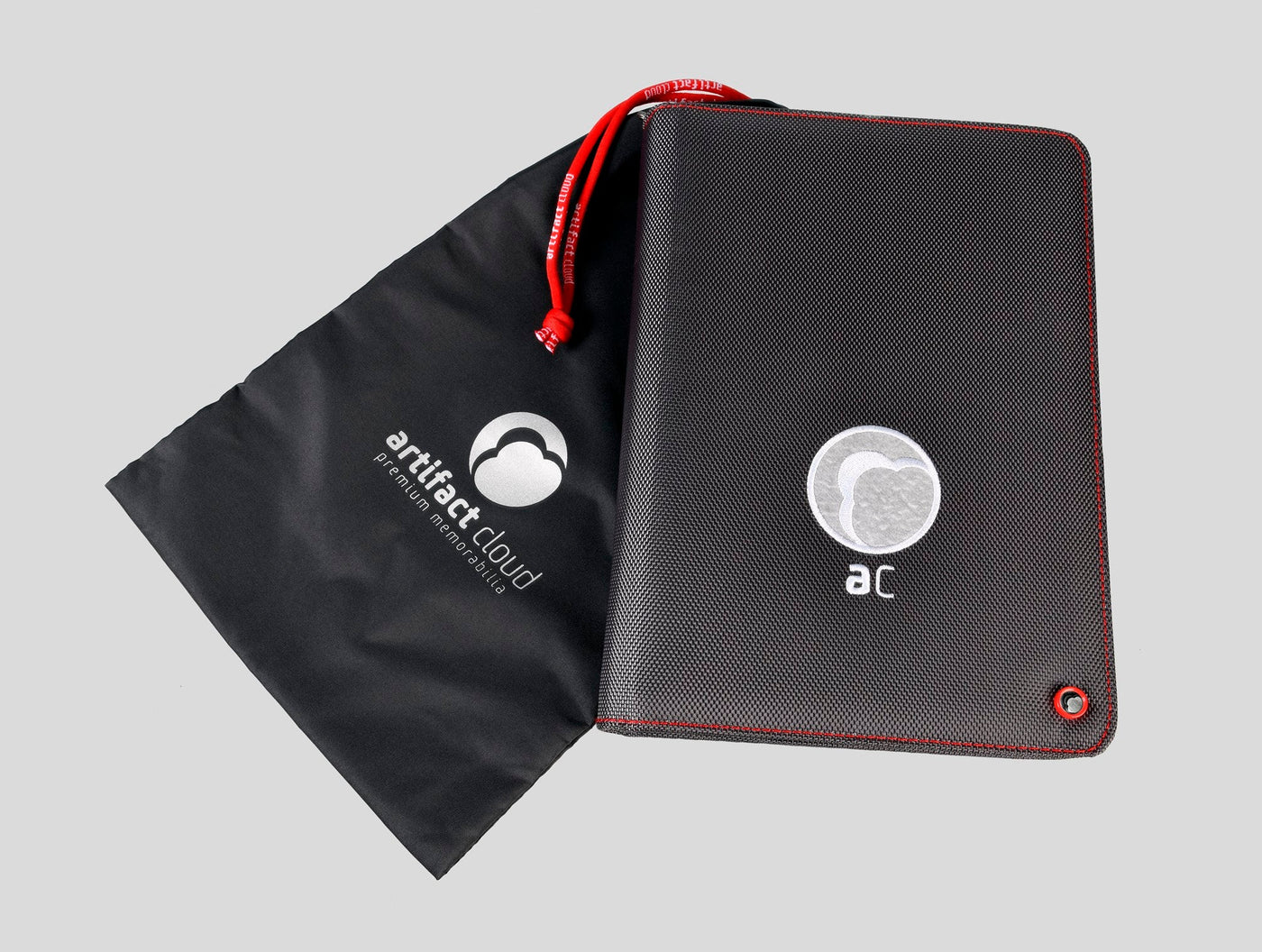 Notebook folder from our "Artifactcloud" apparel collection. With iPad holder inside.