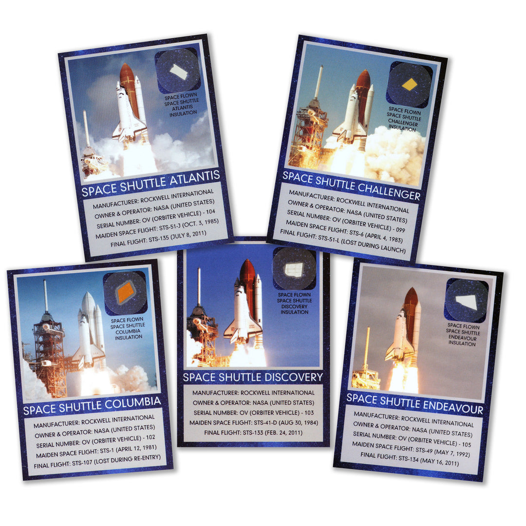 Space Shuttle flown artifact trading card set – BEEN IN SPACE