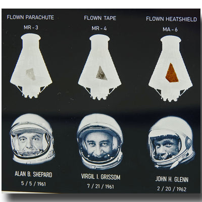 Mercury manned flights space flown artifact acrylic
