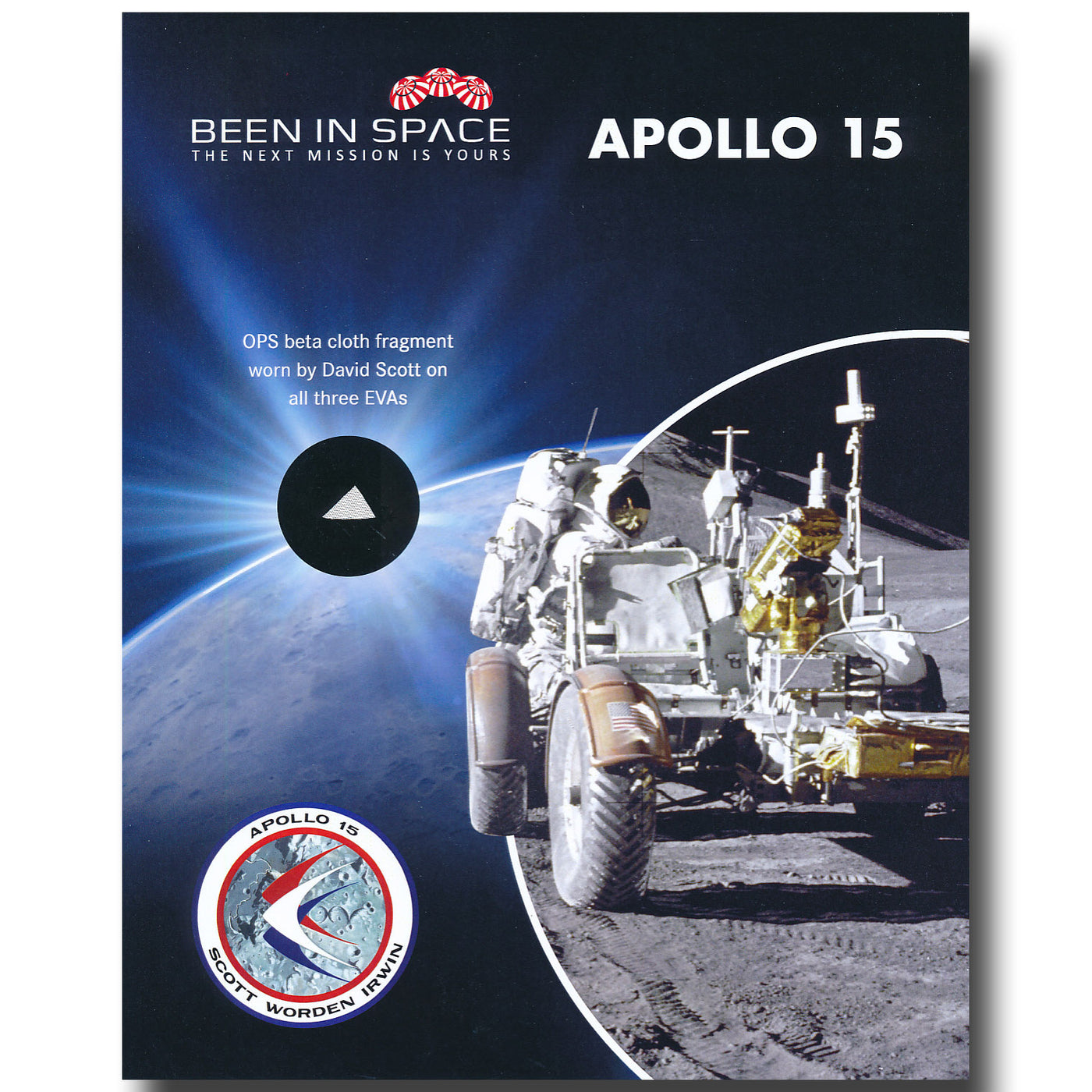 Apollo 15 flown to Moon surface beta cloth presentation Dave Scott