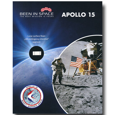 Apollo 15 checklist segment flown to the moon
