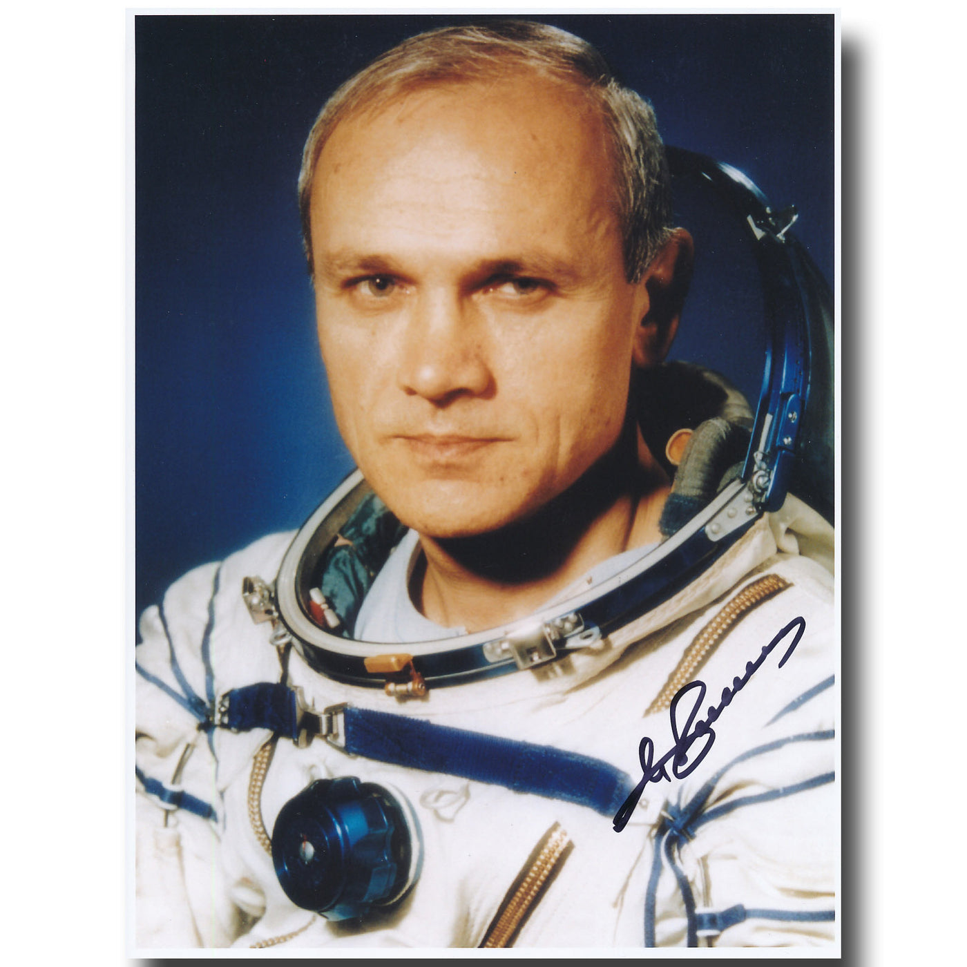In-person signed 8x10 glossy portrait of famous Russian cosmonaut Vladimir Dzhanibekov who saved the Salyut space station!