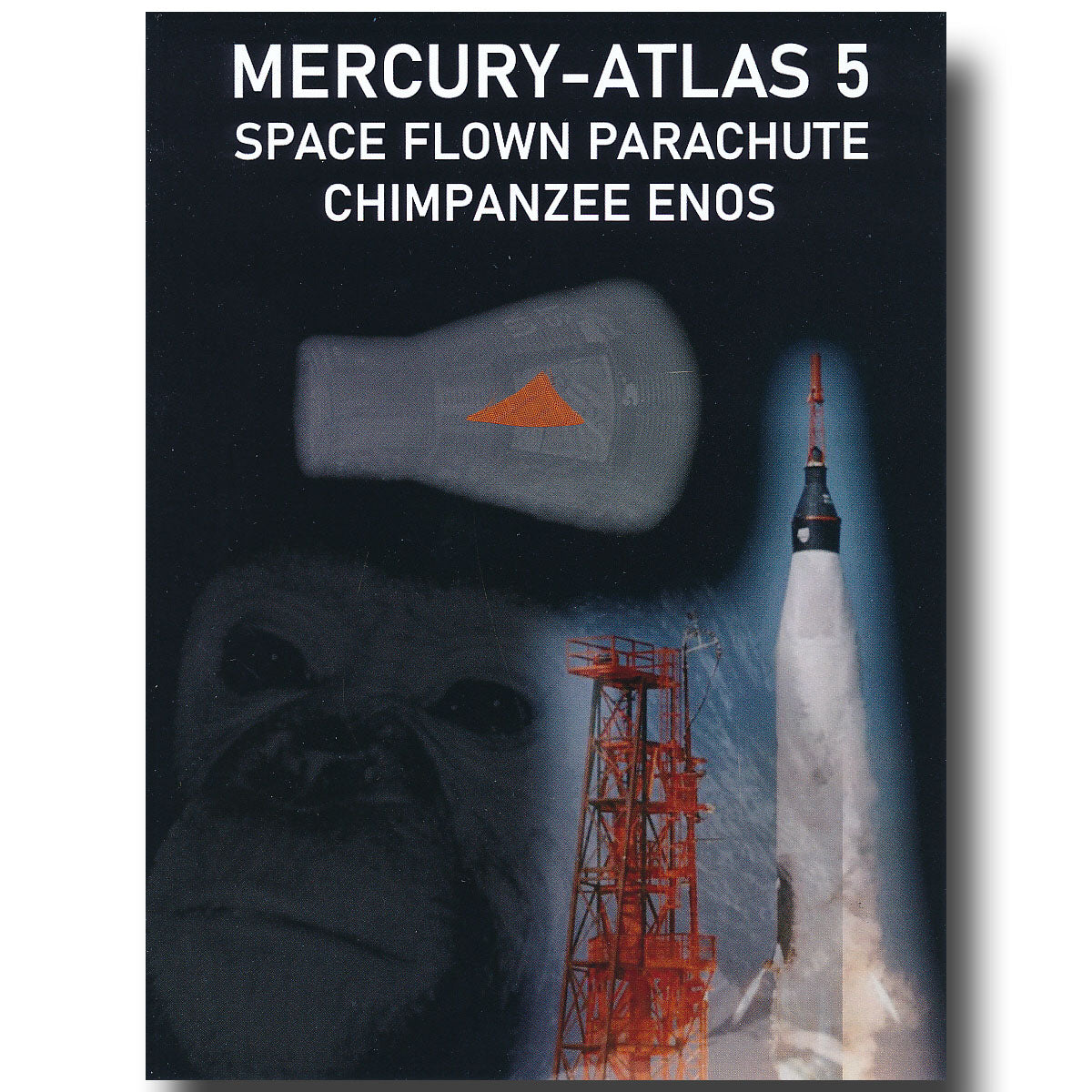 Flown Mercury MA-5 Chimp Enos SPACE FLOWN parachute presentation – BEEN IN SPACE