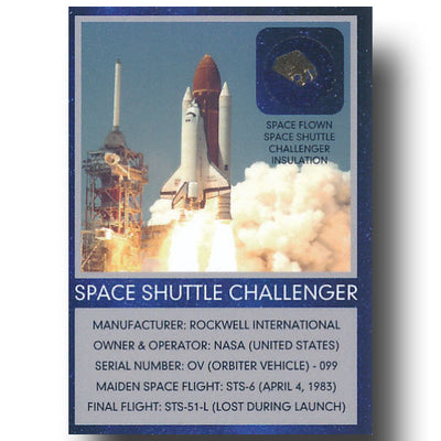 Space Shuttle flown artifact trading card set