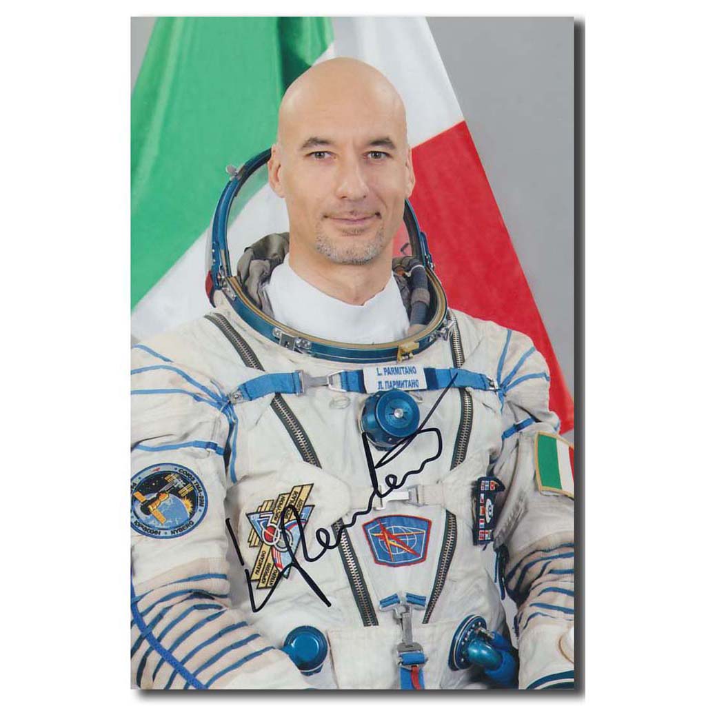 Astronaut Luca Parmitano signed portrait