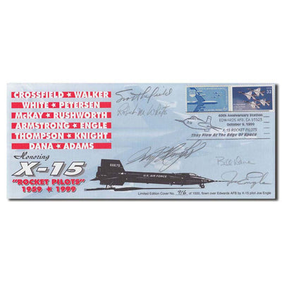 X-15 pilots – multisigned FLOWN cover