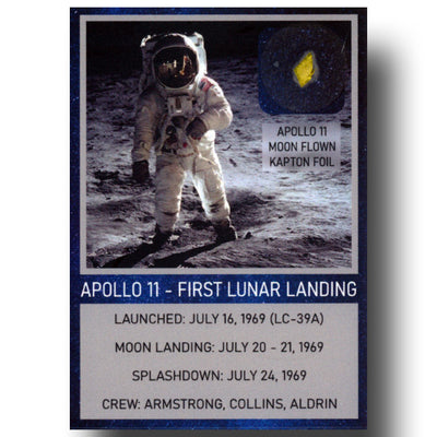 Apollo 11 trading card – FLOWN Kapton