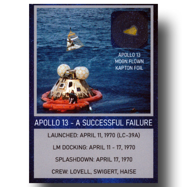 Apollo 13 trading card – FLOWN Kapton