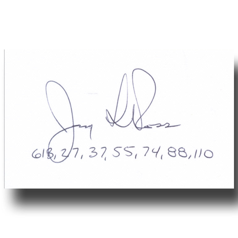 Jerry Ross – 3x5 card