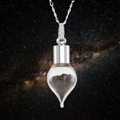 necklace with meteorite dust