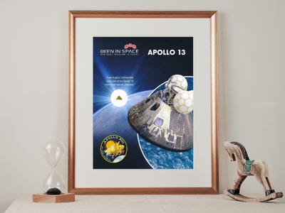 Flown to the moon on Apollo 13 lunar mission artifact presentation