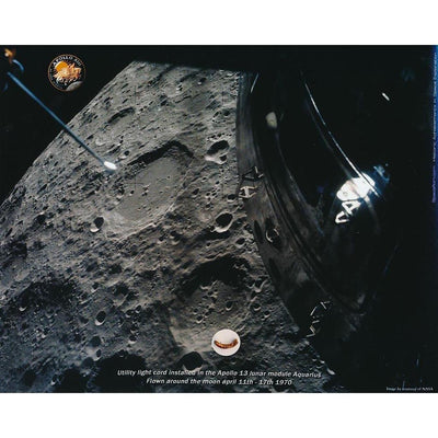 Apollo 13 LM moon flown utility light cable presentation