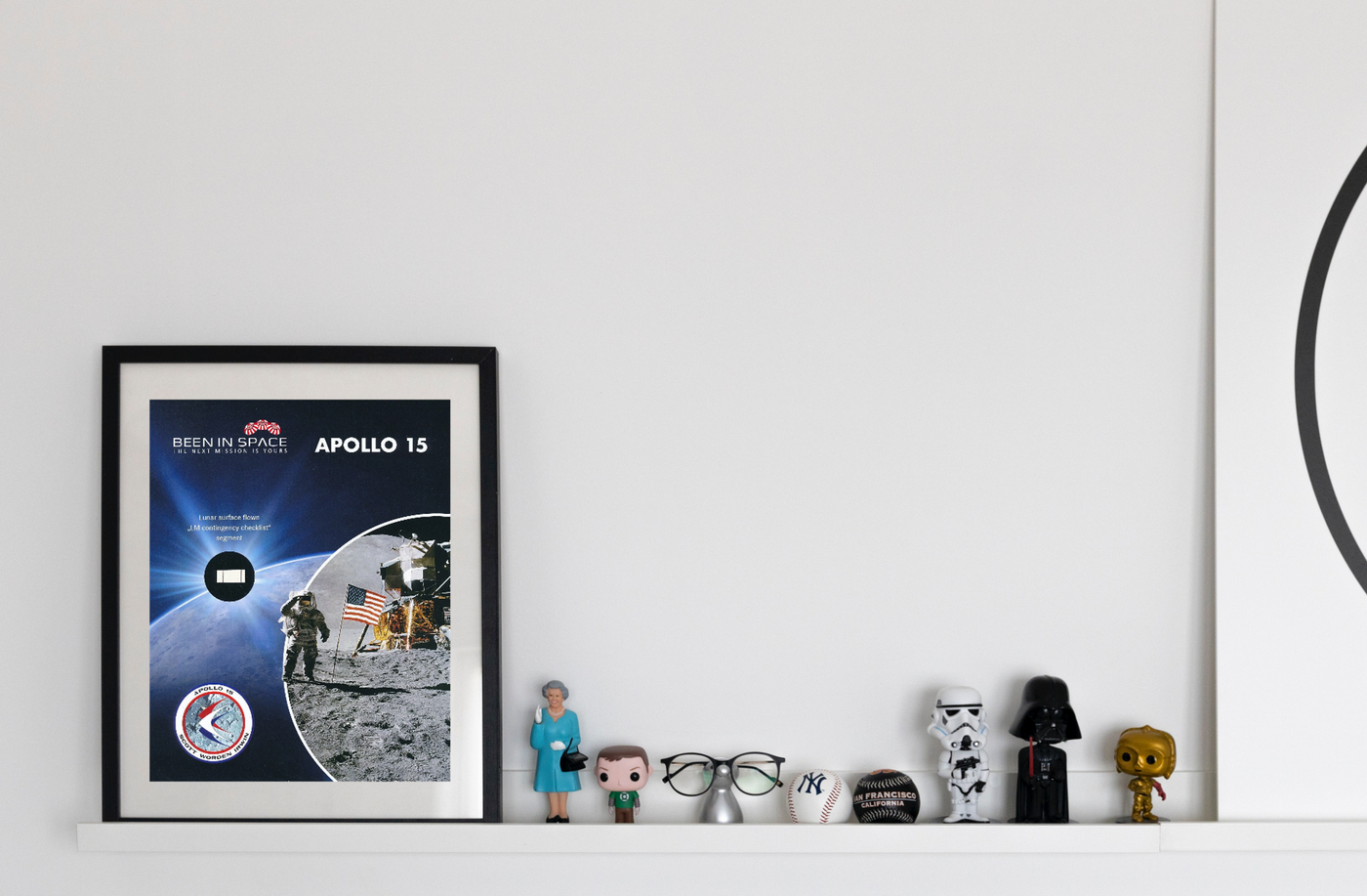 flown on Apollo 15 artifact moon landing checklist