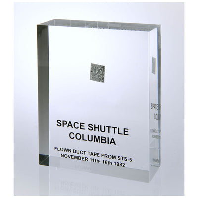 Space Shuttle Columbia acrylic - flown duct tape