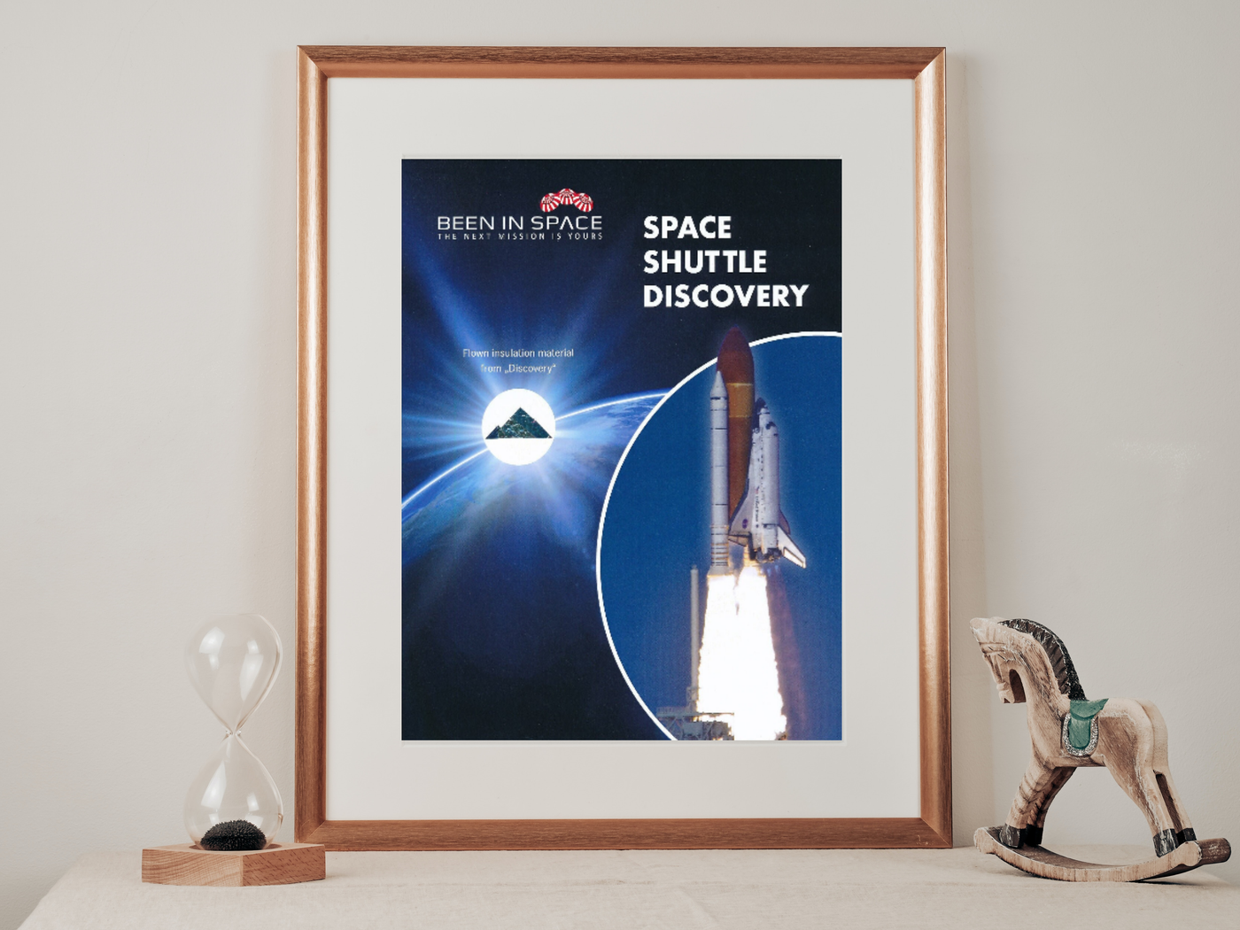 Space Shuttle Discovery flown insulation 8x10 presentation