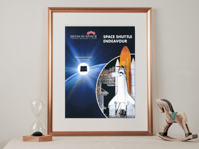 Space Shuttle Endeavour flown insulation 8x10 presentation
