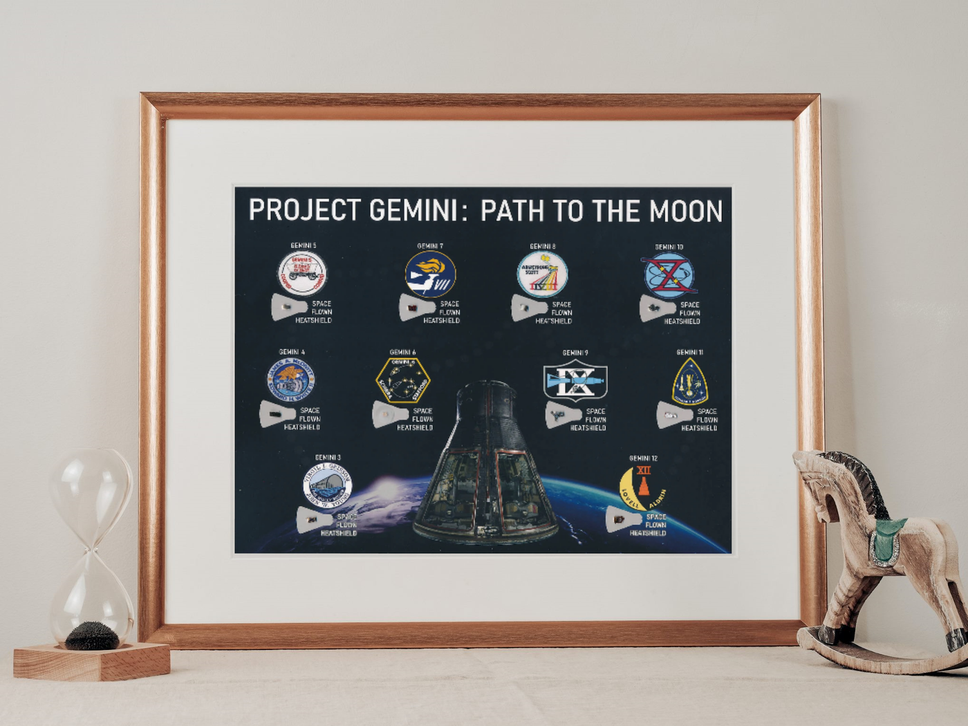 Gemini 3-12 space flown heatshield artifact presentation