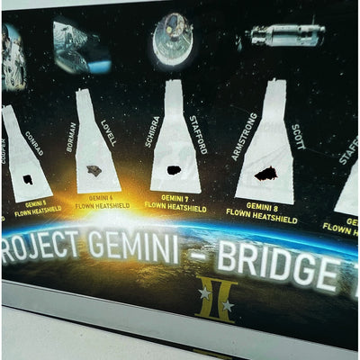 Gemini all manned mission 3-12 space flown artifacts acrylic
