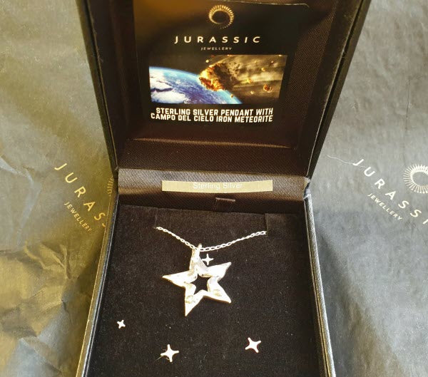 silver star necklace meteorite