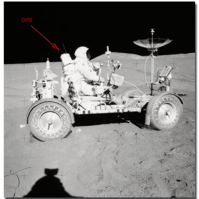 Apollo 15 OPS beta cloth: Lunar surface + rover + deep-space EVA used 8x10